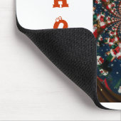 Wirbel im Urlaub Retro Christmas Art Stationery Se Mousepad (Ecke)