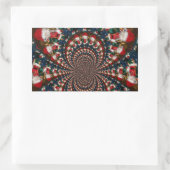 Wirbel im Urlaub Retro Christmas Art Stationery Se Rechteckiger Aufkleber (Tasche)