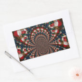 Wirbel im Urlaub Retro Christmas Art Stationery Se Rechteckiger Aufkleber (Umschlag)