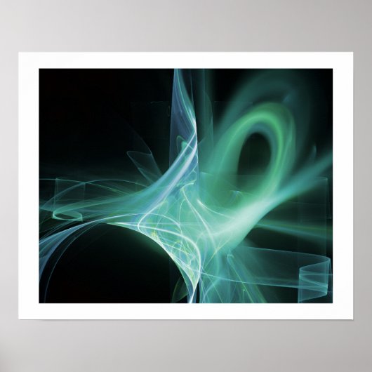 WIRBEL IN BLAU, GRÜNE, AQUAMARIN POSTER (Vorne)