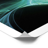 WIRBEL IN BLAU, GRÜNE, AQUAMARIN POSTER (Ecke)