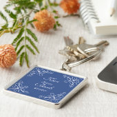 Wirbel in Blue Key Chain Schlüsselanhänger (Seite)