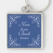 Wirbel in Blue Key Chain Schlüsselanhänger (Vorne)