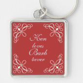 Wirbel in der Candy Red Key Kette Schlüsselanhänger (Vorne)