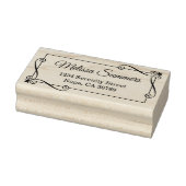 Wirbel in der Ecke Rücksendeadresse Gummistempel (Stempel)