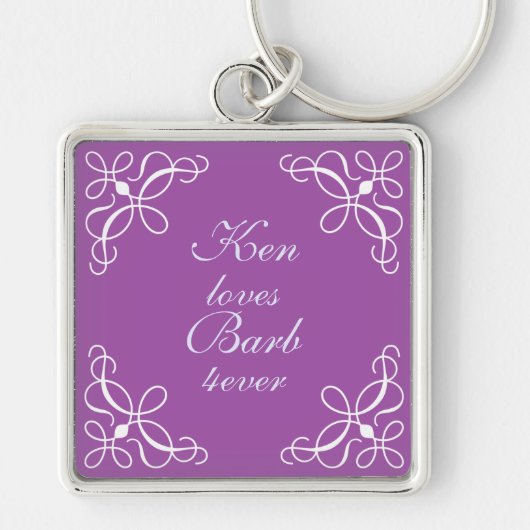 Wirbel in der Lila Schlüsselkette Schlüsselanhänger (Vorne)