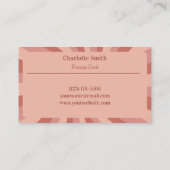 Wirbel in Rosa Groovy Retro Visitenkarte (Rückseite)