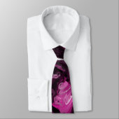 Wirbel in Rosa, Schwarz, Weiß und Grau Krawatte (Gebunden)