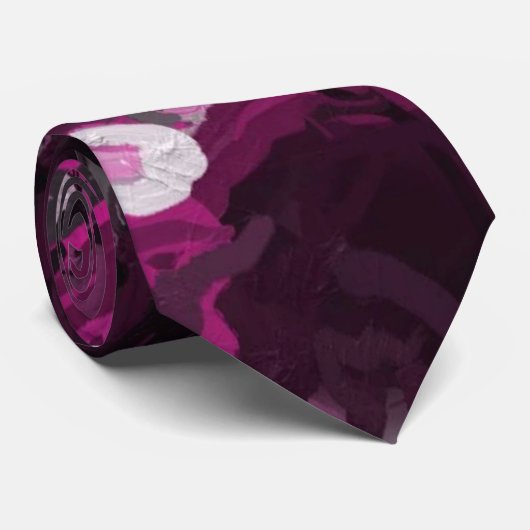 Wirbel in Rosa, Schwarz, Weiß und Grau Krawatte (Gerollt)