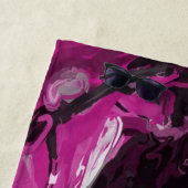 Wirbel in Rosa, Schwarz, Weiß und Grau Strandtuch (Beispiel)