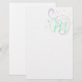 Wirbel Lavendel Briefpapier (Vorne/Hinten)