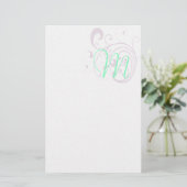 Wirbel Lavendel Briefpapier (Stehend Vorderseite)