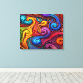 Wirbel Leinwanddruck (Insitu (Holzboden))