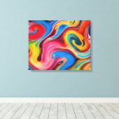 Wirbel Leinwanddruck (Insitu (Holzboden))