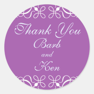 Wirbel Lila Dankeschön an den Aufkleber