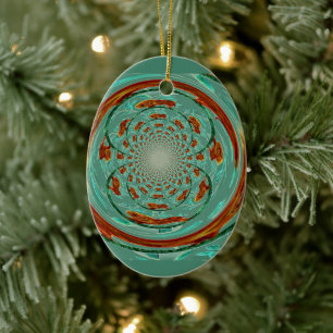 Wirbel Lions Wildlife Muster - Benutzerdefinierte  Keramik Ornament