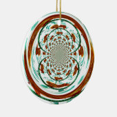 Wirbel Lions Wildlife Pattern Keramik Ornament (Rechts)