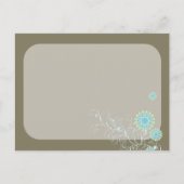 Wirbel mit blauer Schneedecke speichern das Datum Ankündigungspostkarte (Rückseite)