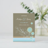 Wirbel mit blauer Schneedecke speichern das Datum Ankündigungspostkarte (Stehend Vorderseite)