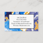 Wirbel mit Blue-Marble-Technologie Visitenkarte (Rückseite)