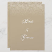 Wirbel mit Gold und Champagner Einladung (Vorne/Hinten)