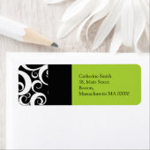 Wirbel mit grünen und schwarzen Damasken adressier (Insitu)