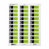 Wirbel mit grünen und schwarzen Damasken adressier (Vorne)