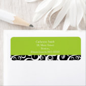 Wirbel mit grünen und schwarzen Damasken adressier (Insitu)