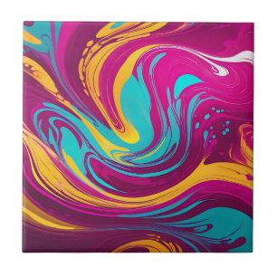 Wirbel mit hellen Flüssigkeiten Acryl Fliese