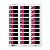 Wirbel mit Hot-Pink- und Black-Damask-Namen (Vorne)