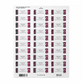 Wirbel mit Hot-Pink- und Black-Damask-Namen (Vorne)