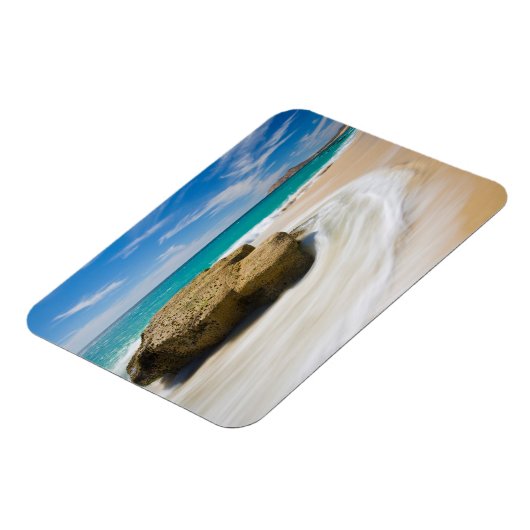 Wirbel mit Meerestide am Strand Magnet (Linke Seite)