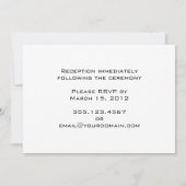 Wirbel mit rosa Herzen Hochzeitsfeiern Einladung (Rückseite)