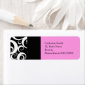 Wirbel mit rosa und schwarzen Damasken adressieren (Insitu)