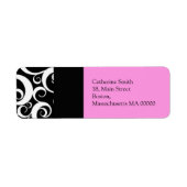 Wirbel mit rosa und schwarzen Damasken adressieren (Vorne)