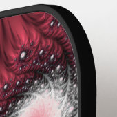 Wirbel mit rotem Fraktal Abstrakt Pickleball Schläger (Linke Seite)