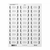 Wirbel mit schwarzen und weißen Damasken adressier (Vorne)
