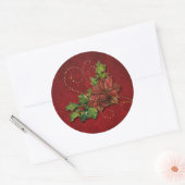 Wirbel mit vergoldeten goldfarbenen und blumengesc runder aufkleber (Umschlag)