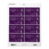 Wirbel mit Weinetikett Lila Silber (Vorne)