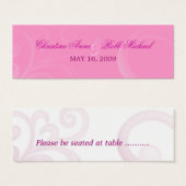 Wirbel mit weißem Hibiskus ~ Sitzkarte (Vorne & Hinten)