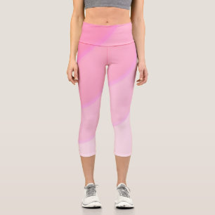 Wirbel-Muster Pastell Ombre Rosa Capri Leggings