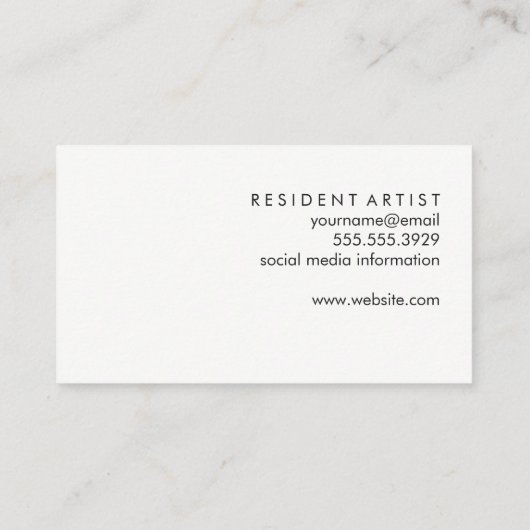 Wirbel Muster Visitenkarte (Rückseite)