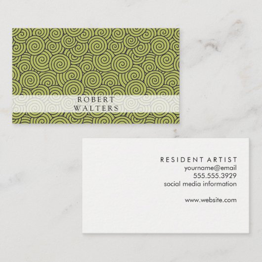 Wirbel Muster Visitenkarte (Vorne/Hinten)