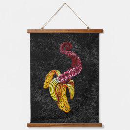 Wirbel Mutant-Banana Wandteppich Mit Holzrahmen