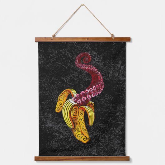 Wirbel Mutant-Banana Wandteppich Mit Holzrahmen (Vorderseite)