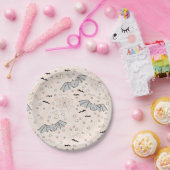 Wirbel Orange Batty, Stars & Moons Spooky Niedlich Pappteller (Party)