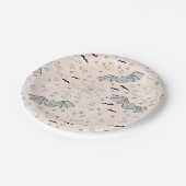 Wirbel Orange Batty, Stars & Moons Spooky Niedlich Pappteller (Schrägansicht)