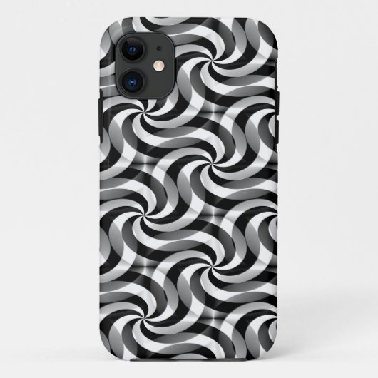 Wirbel Pattern Art - Schwarzweiß Case-Mate iPhone Hülle (Rückseite)