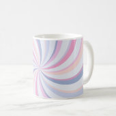 Wirbel Pink Blue Peach Kaffeetasse (VorderseiteRechts)
