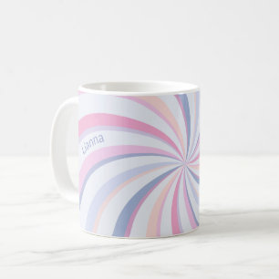 Wirbel Pink Blue Peach Kaffeetasse
